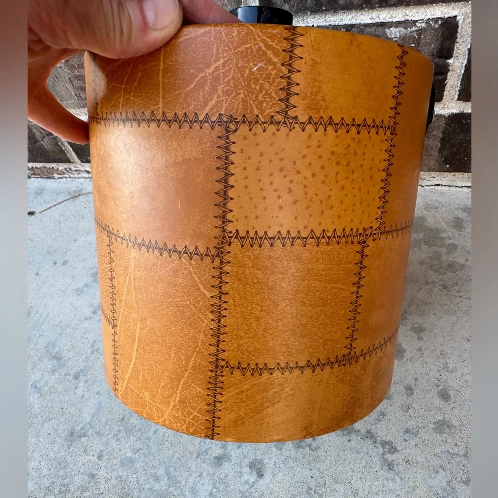 MCM Irvinware Faux Leather Ice Bucket